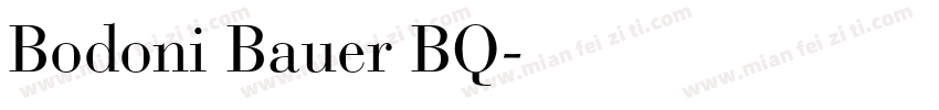 Bodoni Bauer BQ字体转换